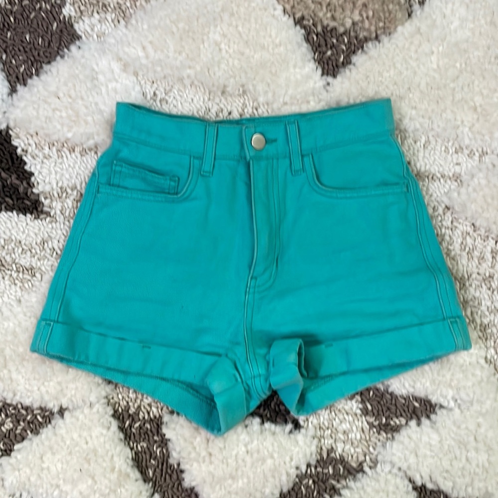 Teal American Apparel Shorts
